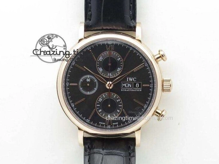 MIROTIME 0202 Popular Big Pilot Real PR IW502706 RG YLF 1:1 Best Edition Brown Dial On Calfskin Strap A 7223